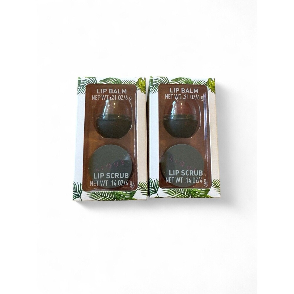 Bundle of 2 Lique Lip Care Kits Loving & Ambitious Lip Balm & Lip Scrub Sets